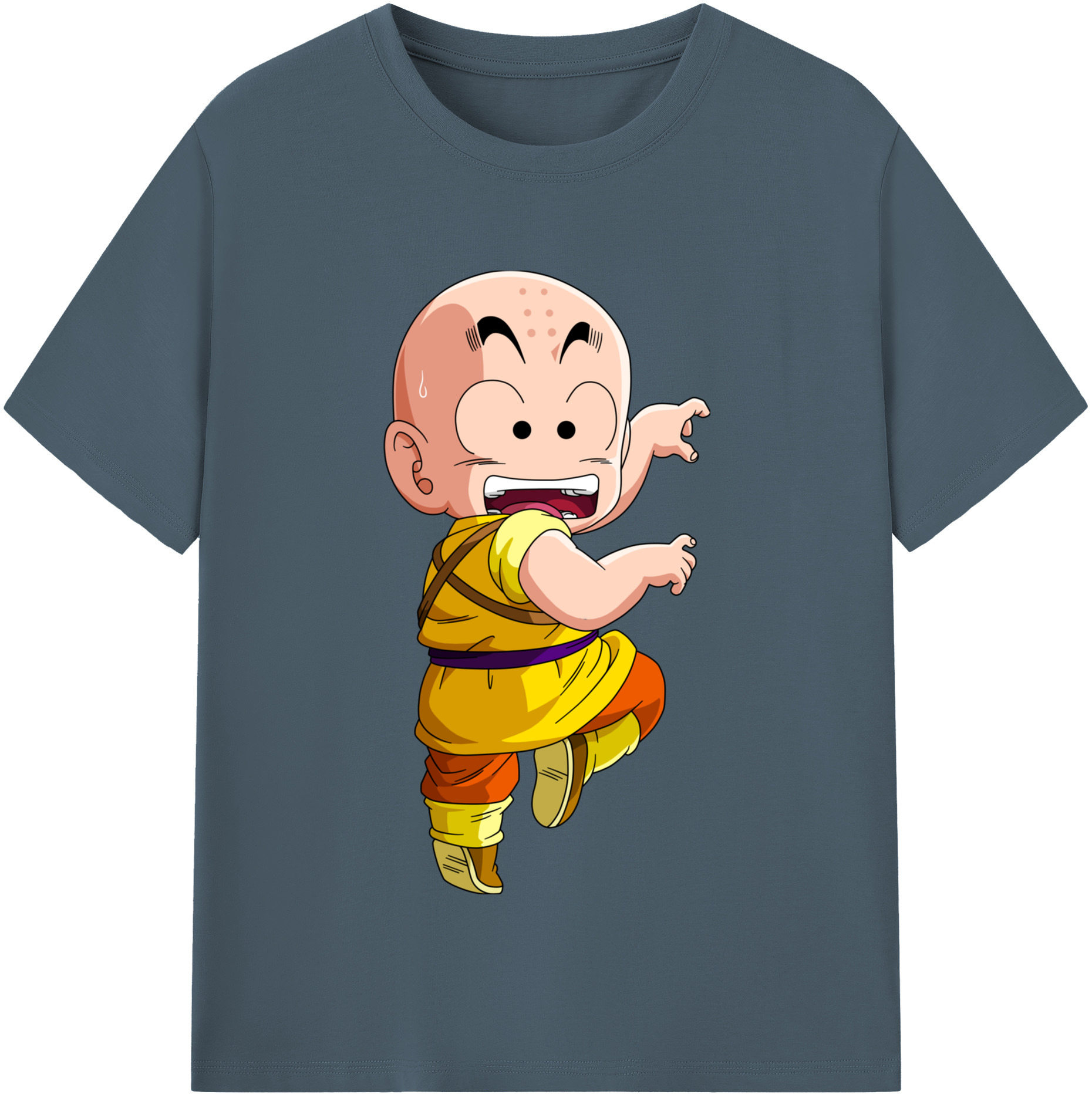 （画像用） ドラゴンボール クリリン DRAGON BALL krillin 綿100％半袖Tシャツ（フロントプリント）